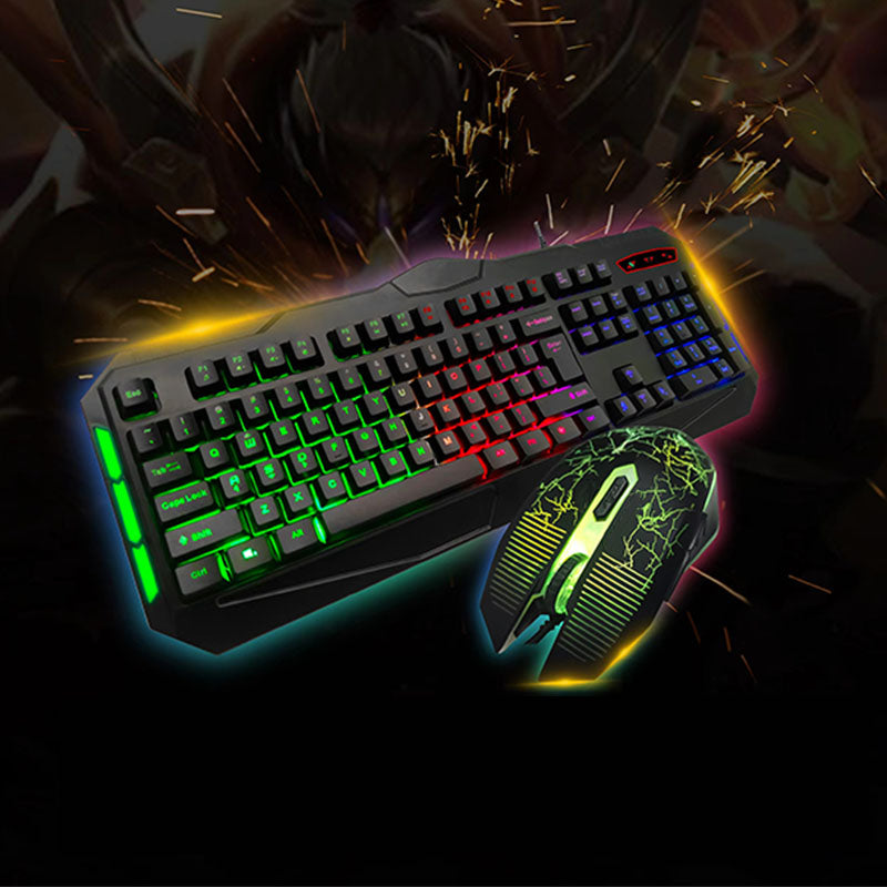 Retro Compact Office Keyboard Mouse Combination