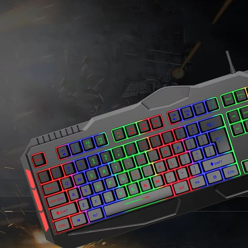 Retro Compact Office Keyboard Mouse Combination