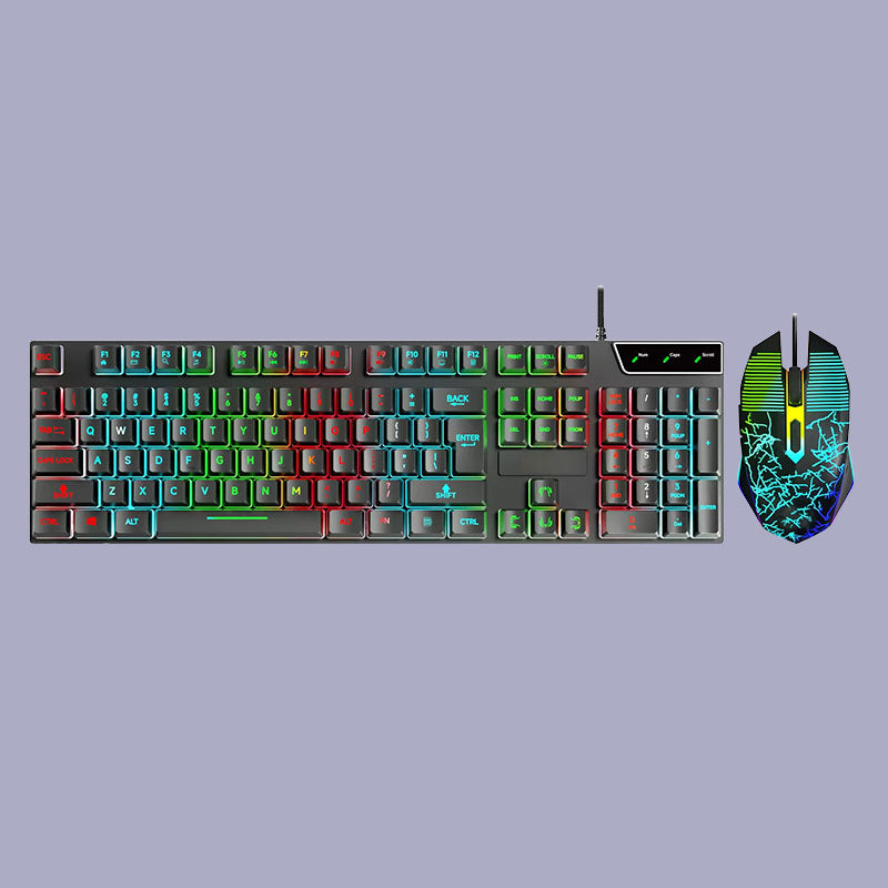 Silent Flexible Retro All-in-One Keyboard Mouse Combination