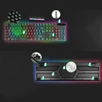 Silent Flexible Retro All-in-One Keyboard Mouse Combination