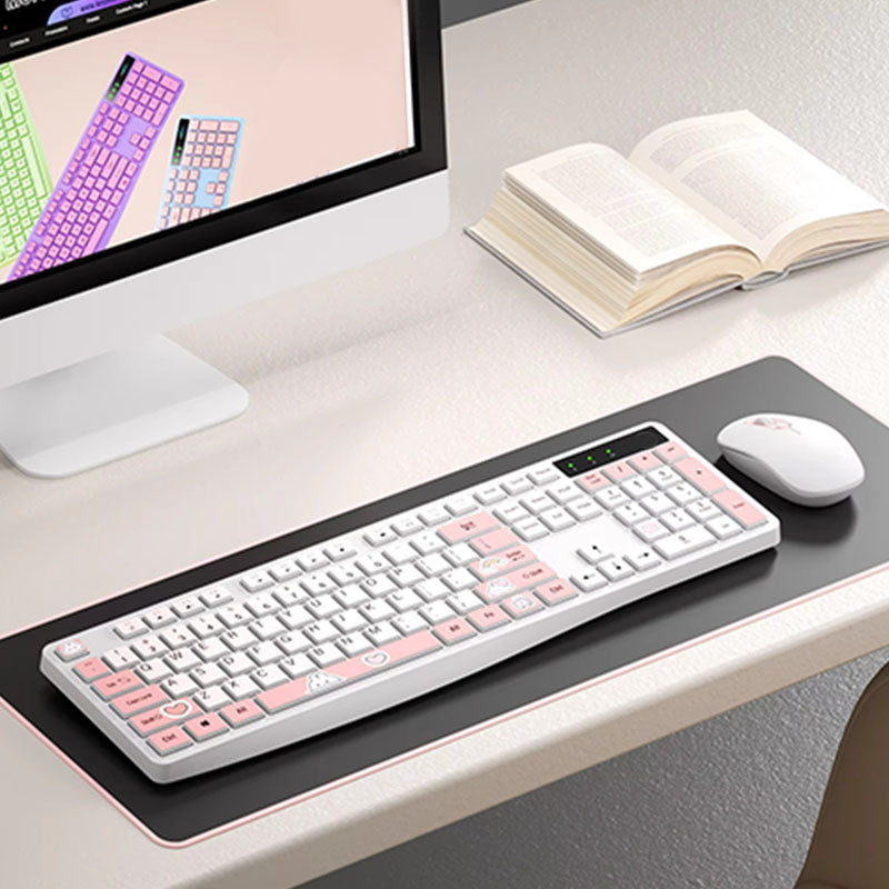 Compact Flexible Silent Office Keyboard Mouse Combination