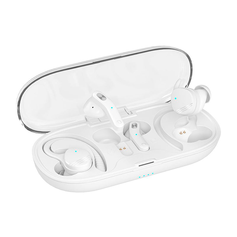 Sports True Wireless Earbuds Transparent Charging Case Waterproof