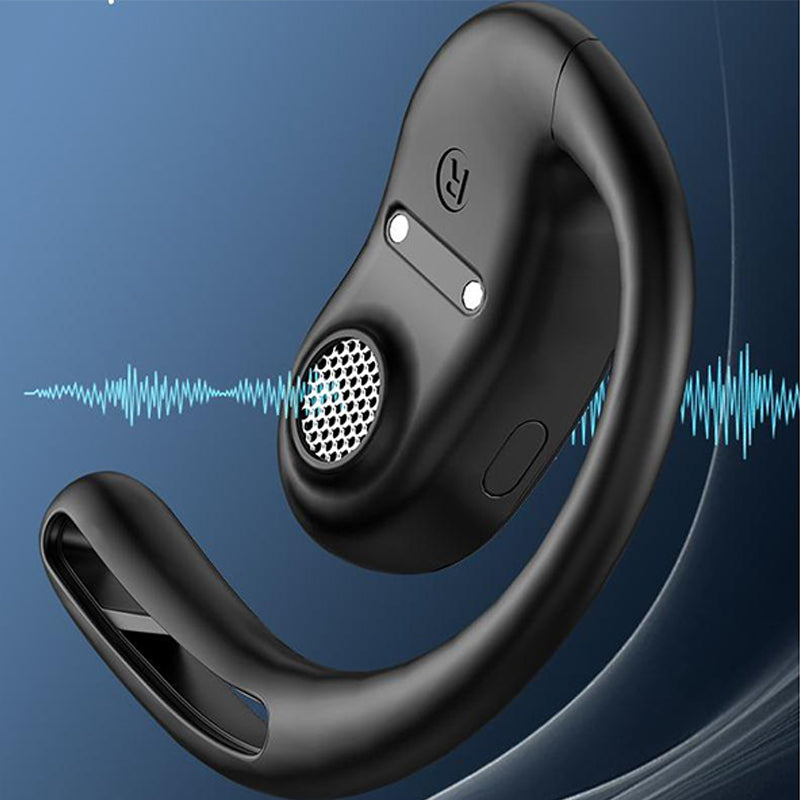 Earhook TWS Earbuds LED Light Charging Case Clear Calls