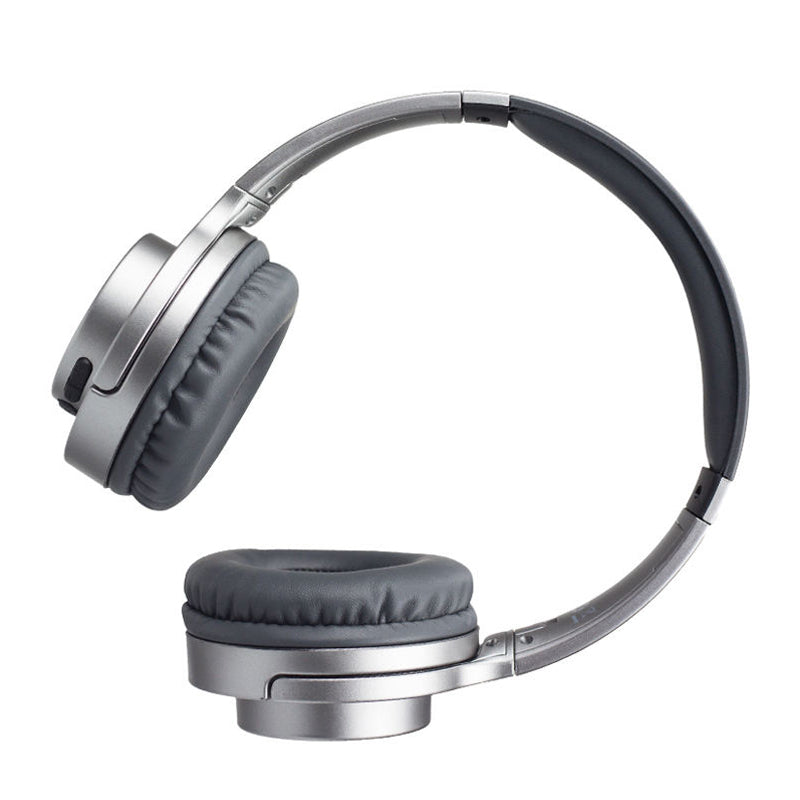 Silver Over Ear Headphones Wireless Foldable & Crystal-Clear Audio