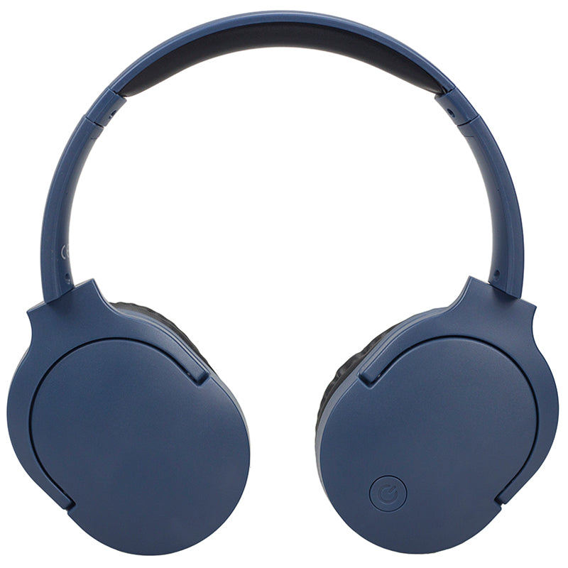 Blue Wireless On Ear Headphones Compact Portable & Immersive Sound