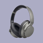 Silver Over Ear Headphones with Premium Sound Ergonomic Design