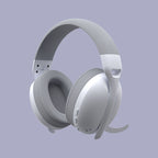 White Wireless Gaming Headphones Lightweight Clear Audio